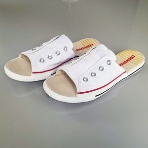 converse cutaway sandals white